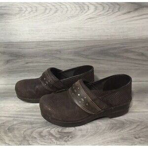 Dansko Size 40 Womens Brown Leather Clogs Nursing
